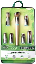 Парфумерія, косметика Набір змінних пензлів для макіяжу, 7 шт. - EcoTools Eye Kit Interchangeables Makeup Brush Set With Case