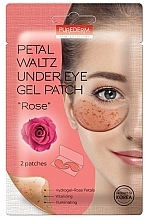 Гидрогелевые патчи под глаза "Роза" - Purederm Petal Waltz Under Eye Gel Patch "Rose" — фото N1