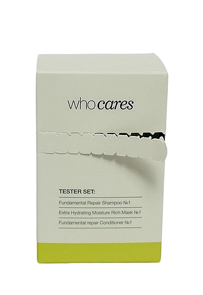 Набор - Who Cares Tester Set (shm/3x10ml + h/cond/3x10ml + h/mask/3x10ml) — фото N1