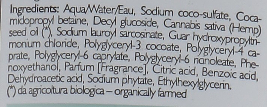 Шампунь-гель для душу зволожуючий HEMP Vegan&Organic PhL - Phytorelax Laboratories Hemp Shower Shampoo — фото N3