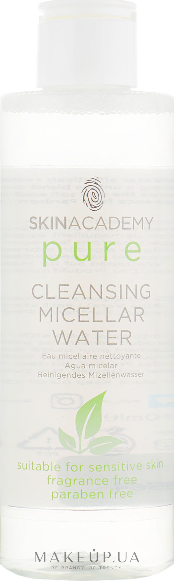 Міцелярна вода - Details about  Skin Academy Pure Cleansing Micellar Water — фото 200ml