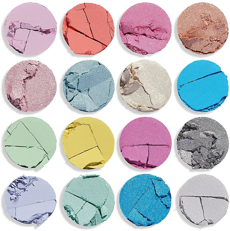 Палетка теней для век, 16 цветов - Makeup Obsession Crystal Waves Eyeshadow Palette — фото N3