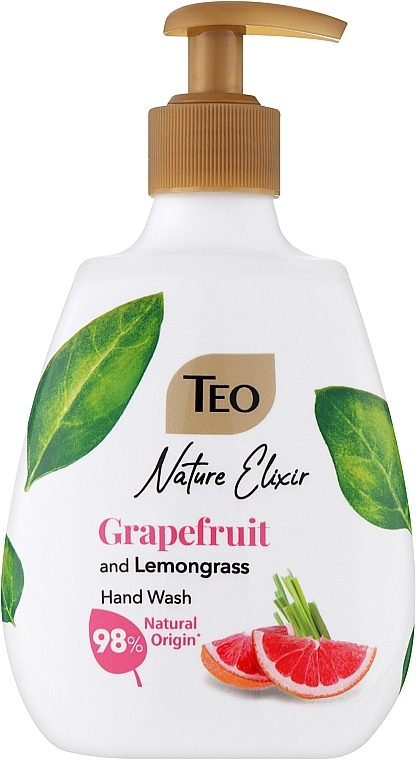 Рідке мило "Грейпфрут і лемонграс" - Teo Nature Elixir Pink Grapefruit And Lemongrass Hand Wash — фото N2