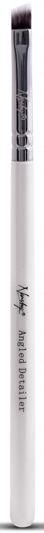 Пензлик для макіяжу, EB-02 - Nanshy Angled Detailer Brush Pearlescent White — фото N1