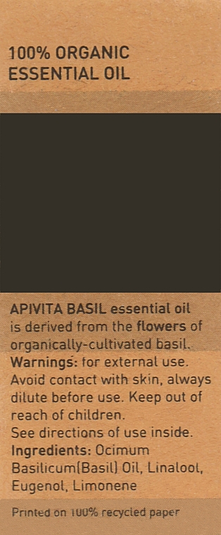 Эфирное масло "Базилик" - Apivita Essential Oil Basil — фото N3