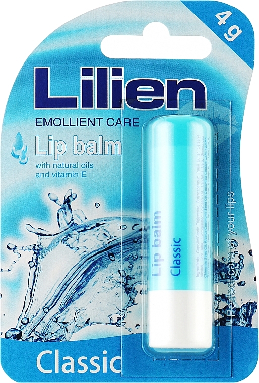Бальзам для губ із натуральними оліями і вітаміном Е - Lilien Lip Balm Classic — фото N1