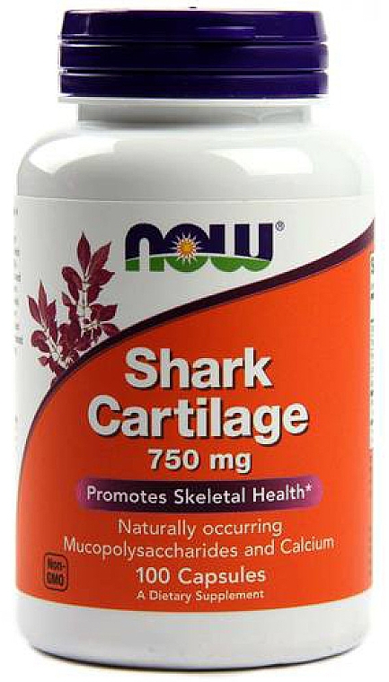 Капсули "Акулячий хрящ", 750 мг - Now Foods Shark Cartilage, 750mg — фото N1