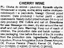 Олія для нігтів і кутикули - Silcare Olive Shells Cherry Wine — фото N2