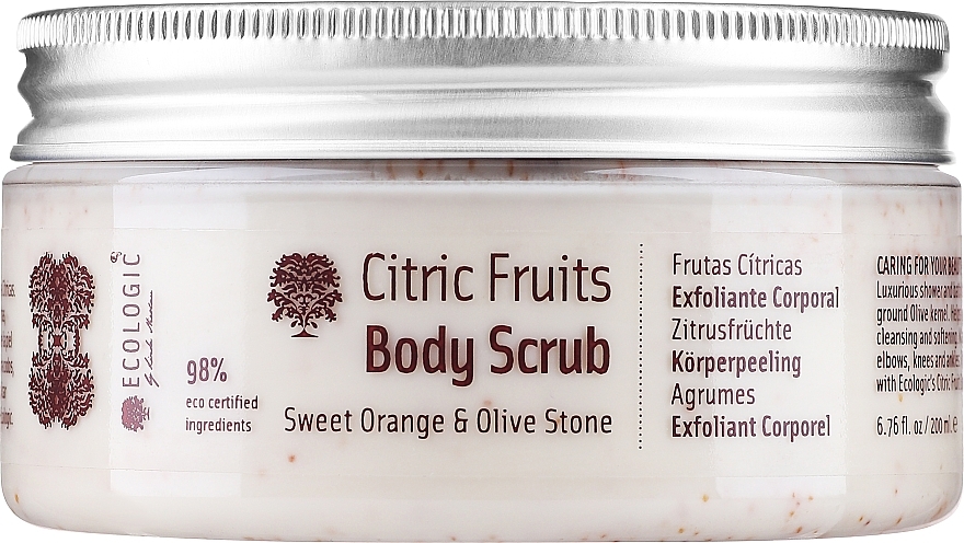 Скраб для тела "Сладкий апельсин и оливковая косточка" - Ecologic Cosmetics Citric Fruits Body Scrub — фото N1