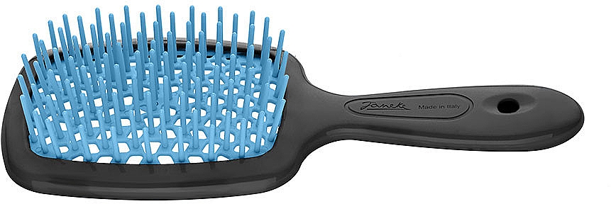 Щітка для волосся, чорна з синім - Janeke Superbrush Small — фото N1
