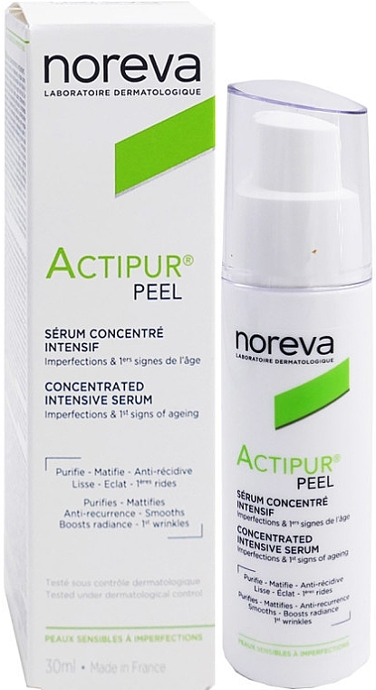 Концентрована інтенсивна сироватка для обличчя - Noreva Actipur Peel Concentrated Intensive Serum — фото N1