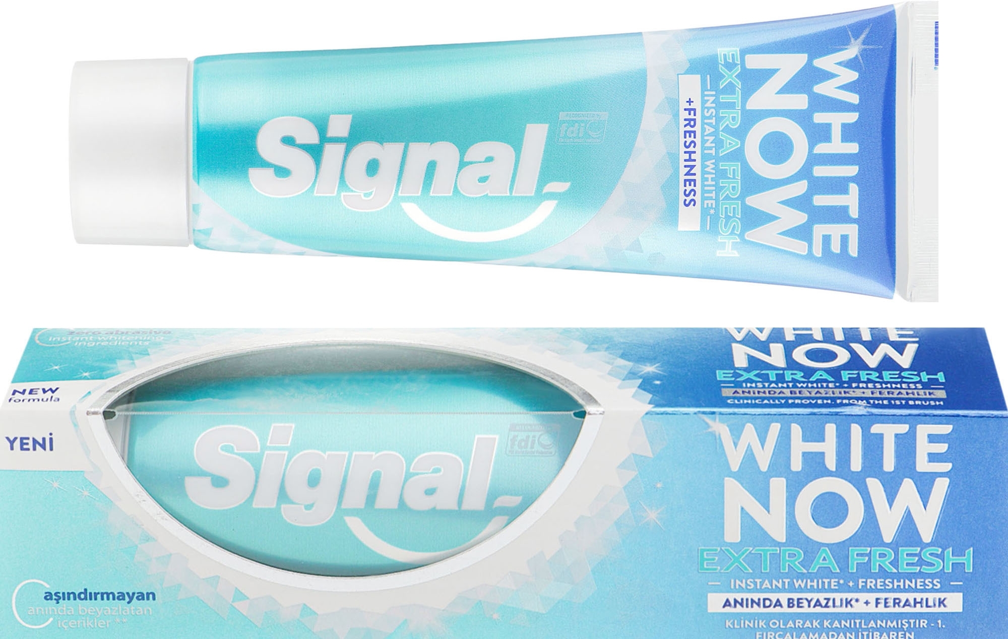 УЦЕНКА Зубная паста "Мгновенное отбеливание" - Signal Now White Extra Fresh Toothpaste * — фото 75ml