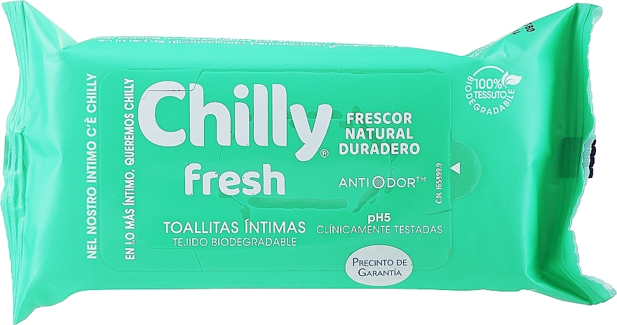 Салфетки для интимной гигиены "Свежесть" - Chilly Gel Fresh Intimate Wipes — фото N1