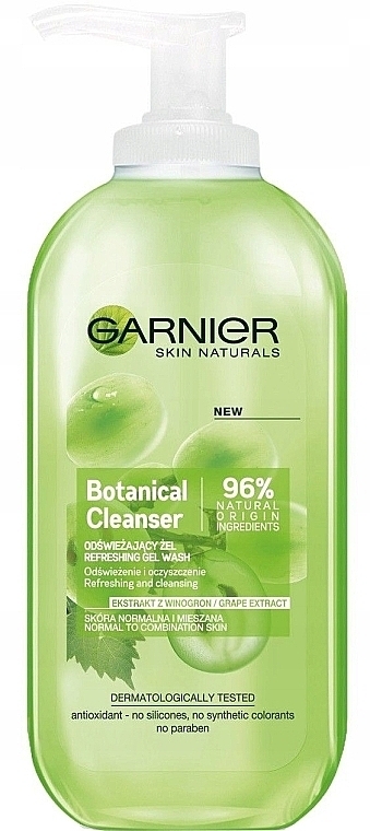 Гель для умывания с экстрактом винограда для нормальной и смешанной кожи - Garnier Skin Naturals Cleansing Gel — фото N1