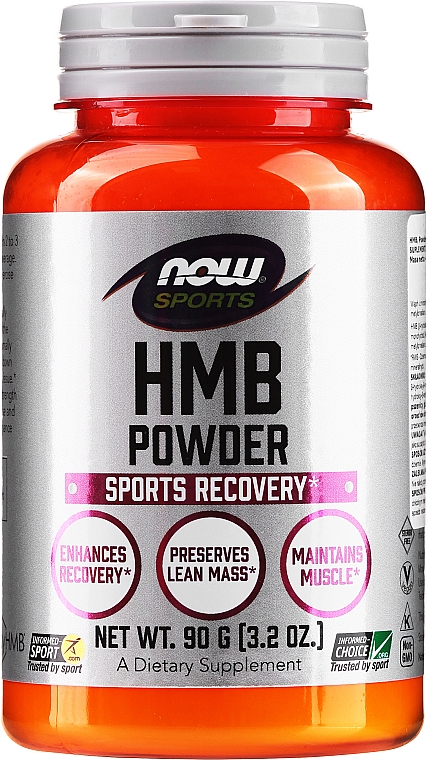 Дієтична добавка "Гідроксіметилбутират", в порошку - Now Foods Sports HMB Powder — фото N1