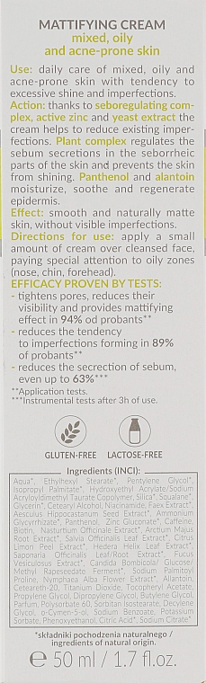 Крем для лица, матирующий - Floslek Anti Acne Matte Cream — фото N3