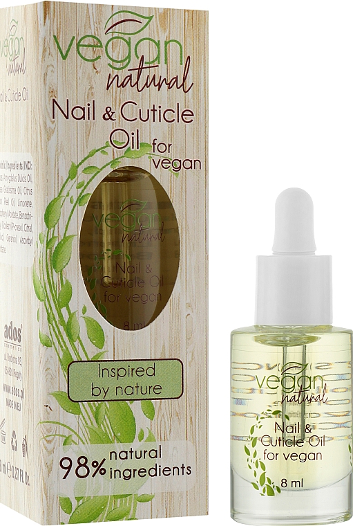Масло для ногтей и кутикулы - Vegan Natural Nail & Cuticle Oil For Vegan — фото N2