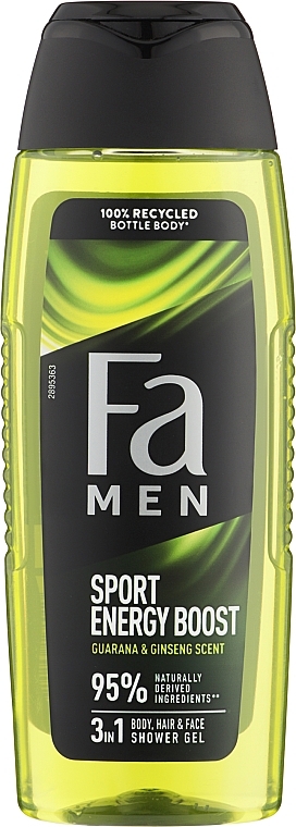 Гель для душа с ароматом гуараны и женшеня - Fa Men Sport Energy Boost Shower Gel