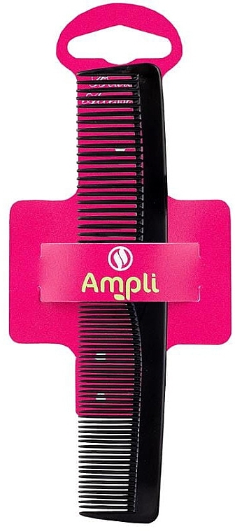 Гребінь для волосся, чорний, 12,7 см - Ampli — фото N1