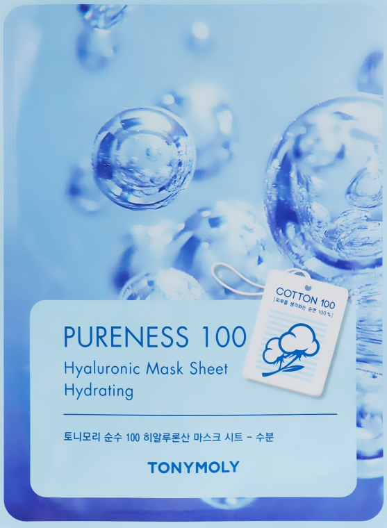 Тканевая маска гиалуроновой кислотой - Tony Moly Pureness 100 Hyoluronic Mask Sheet 
