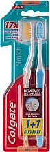 Духи, Парфюмерия, косметика Набор "Slim Soft", мягкая, желтая + голубая - Colgate Toothbrush