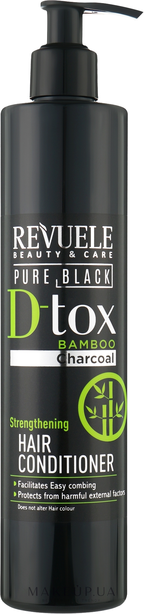 Кондиционер для волос - Revuele Pure Black Detox Strengthening Hair Conditioner — фото 335ml