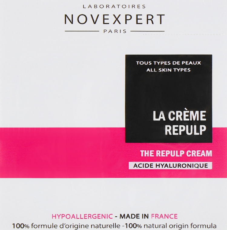 Наполняющий крем для лица - Novexpert Hyaluronic Acid The Repulp Cream (пробник)