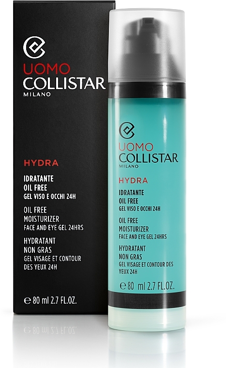 УЦІНКА Зволожувальний крем-гель для чоловіків без олії - Collistar Oil Free Moisturizer Face And Eye Gel 24H * — фото N2