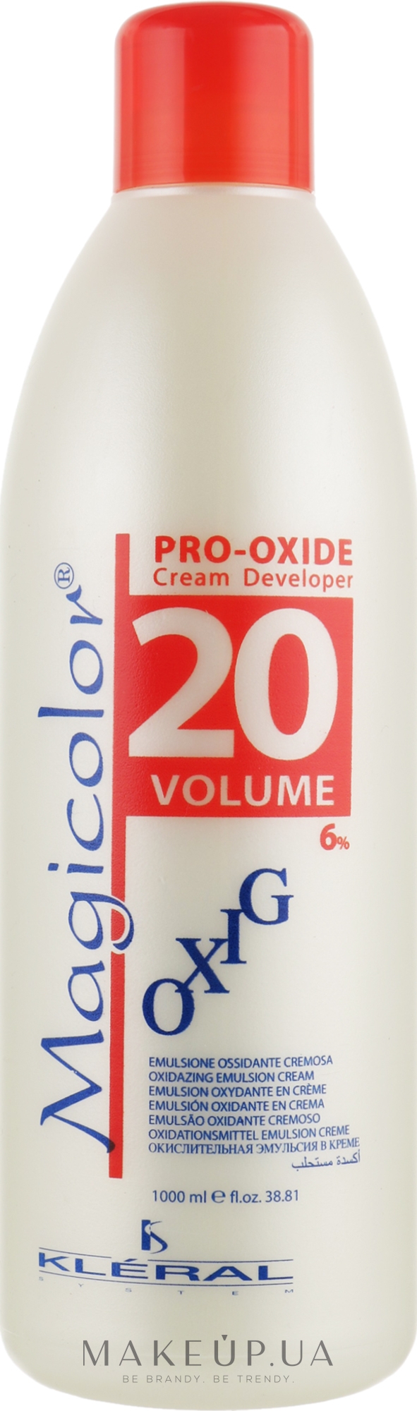 Окислительная эмульсия 6 % - Kleral System Coloring Line Magicolor Cream Oxygen-Emulsion — фото 1000ml