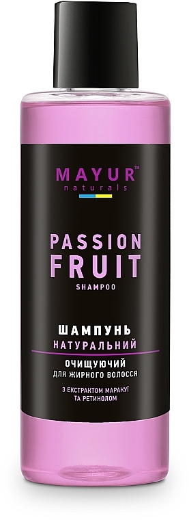Очищающий натуральный шампунь для жирных волос «Маракуйя» - Mayur — фото N1