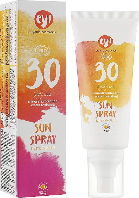 Сонцезахисний спрей із мінеральним фільтром SPF30 - Ey! Organic Cosmetics Sunspray — фото N2