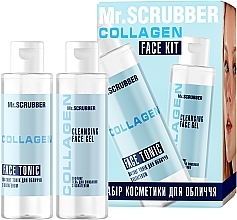 Парфумерія, косметика Набір косметики для обличчя - Mr.Scrubber Collagen Face Kit (tonic/30ml + gel/30ml)