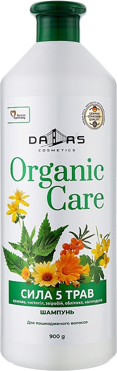 Шампунь для волос "Сила 5 трав" - Dalas Organic Care — фото N1