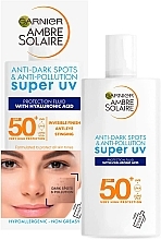 Парфумерія, косметика Сонцезахисний флюїд для обличчя - Garnier Ambre Solaire Anti-Dark Spots Protection Fluid SPF50