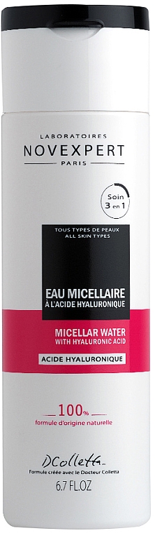 Мицеллярная вода для лица - Novexpert Hyaluronic Acid Micellar Water — фото N2