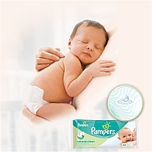 Дитячі вологі серветки Natural Clean, 128 шт. - Pampers — фото N7