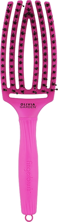 Щітка для волосся, комбінована - Olivia Garden Finger Brush Neon Purple — фото N1