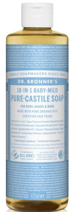 Рідке мило для дітей - Dr. Bronner’s 18-in-1 Pure Castile Soap Baby-Mild — фото N3