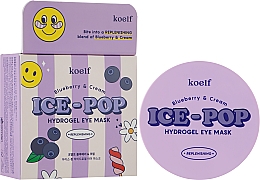 Гідрогелеві патчі під очі з лохиною й вершками - Koelf Blueberry & Cream Ice-Pop Hydrogel Eye Mask — фото N2