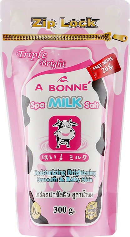 Скраб-сіль для тіла з молочними протеїнами, зволожувальний - A Bonne Spa Milk Salt Moisturizing Brightening Smooth & Baby Skin — фото N1