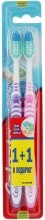 Парфумерія, косметика Набір "Експерт чистоти", середньої жорсткості, фіолетова + рожева  - Colgate Expert Cleaning Medium Toothbrush