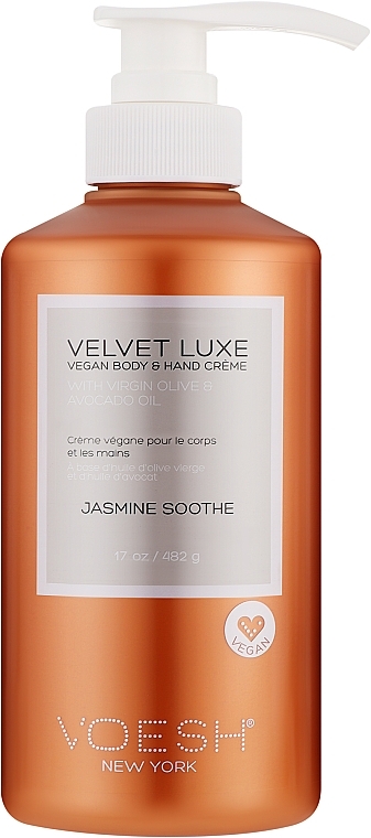 Смягчающий крем для тела и рук с жасмином - Voesh Velvet Luxe Jasmine Soothe Vegan Body&Hand Creme  — фото N1