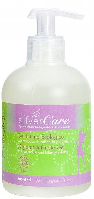 Гель для интимной гигиены с ароматом лаванды - Silver Care Organic Intimate Gel — фото N1