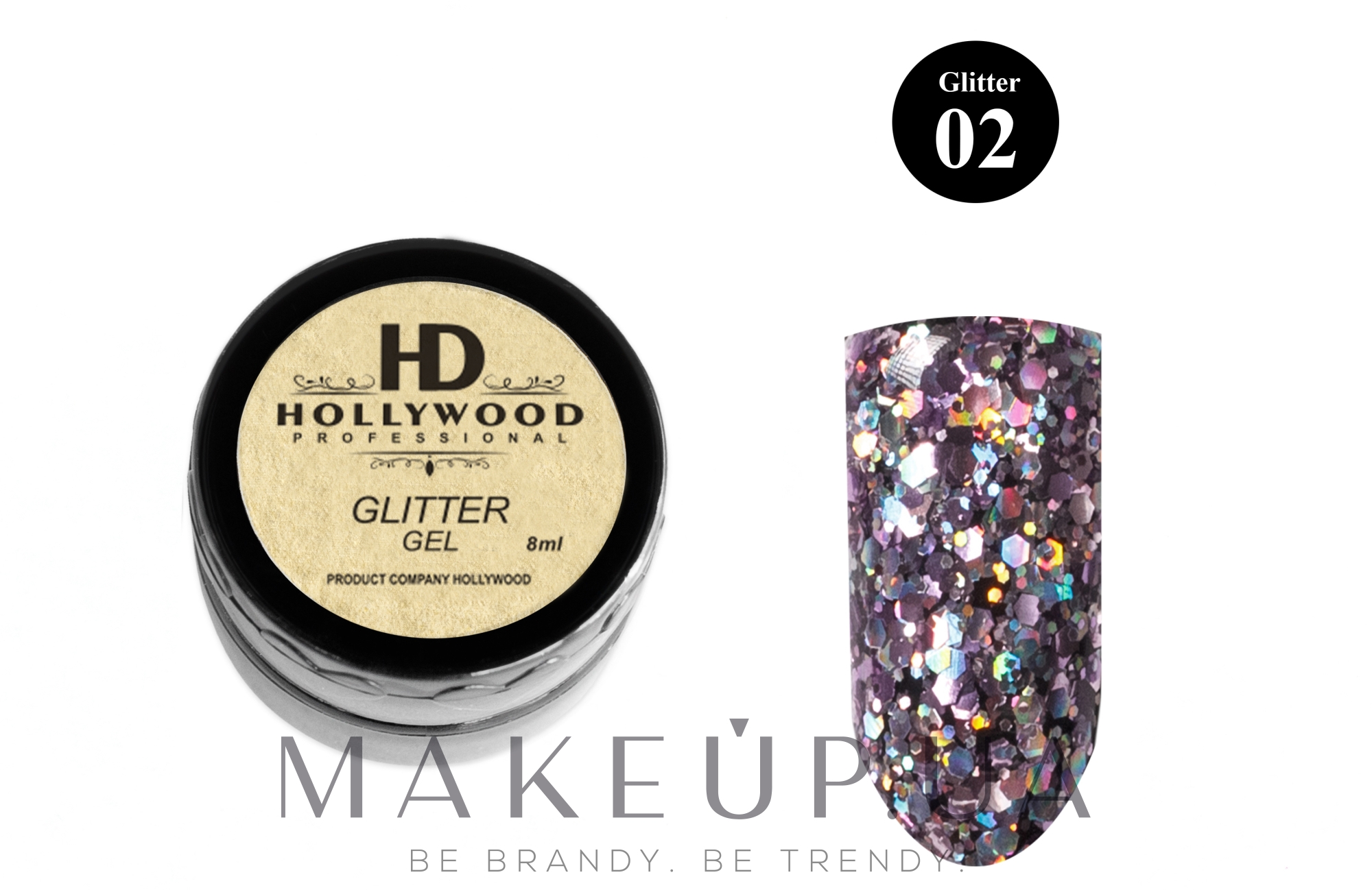 Глиттер для ногтей - HD Hollywood Glitter Gel — фото 02
