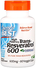 Высокоэффективный трансресвератрол, 600 мг, капсулы - Doctor's Best — фото N1