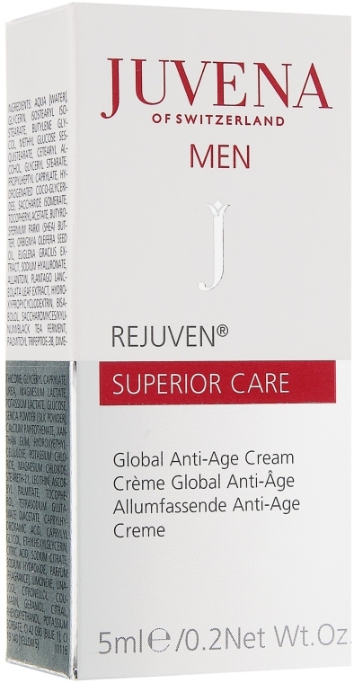 Комплексный антивозрастной крем для лица - Juvena Rejuven Men Global Anti-Age Cream (мини) — фото N3