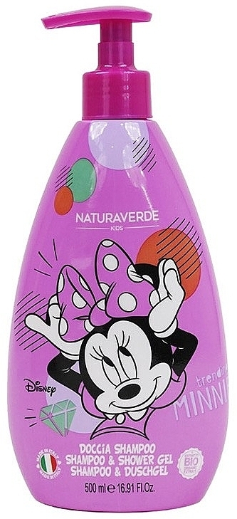 Шампунь і гель для душу для дітей "Мінні Маус" - Naturaverde Kids Disney Minnie Mouse Shower Gel & Shampoo — фото N1
