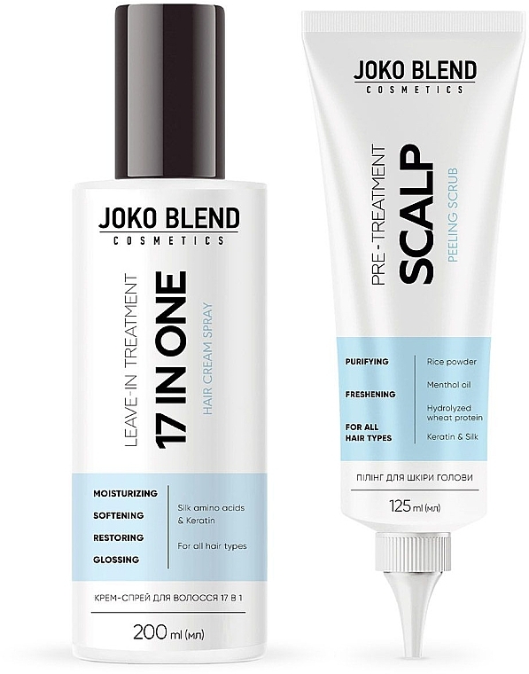 УЦЕНКА Набор для ухода за волосами - Joko Blend Advanced Treatment (cr/spray/200ml + h/peel/125ml) * — фото N1