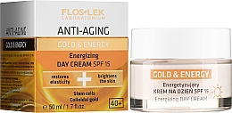 Дневной стимулирующий крем - Floslek Anti-Aging Gold & Energy Energizing Day Cream SPF 15 — фото N2