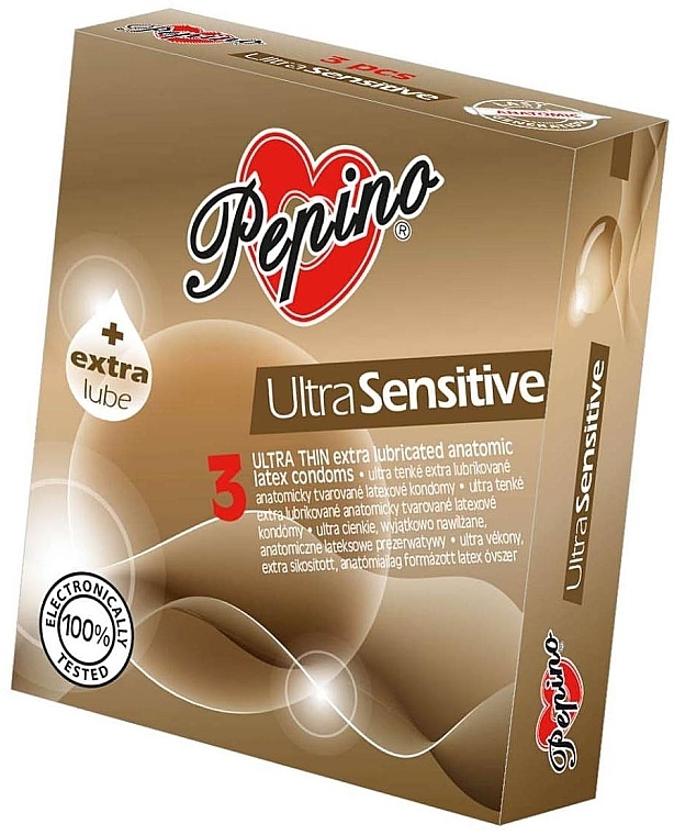 Презервативи, 3 шт. - Pepino Ultra Sensitive — фото N1